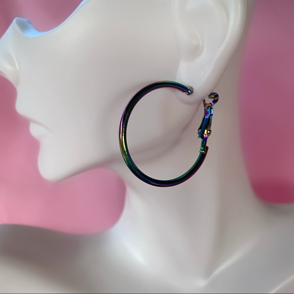 Multicolored Hoop Earrings